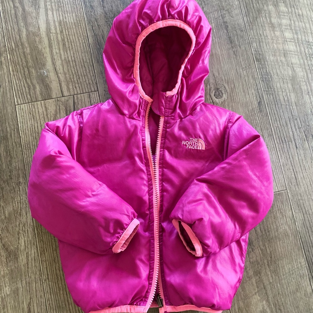 Toddler reversible North Face coat.